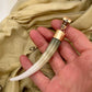 Tusk Shell Charm with Diamond Bail