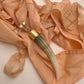 Tusk Shell Charm with Diamond Bail
