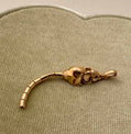 14K gold rat charm, emerald eye gold charm, articulated gold charm pendant, sculptural gold charm necklace, House Relic charm NYC