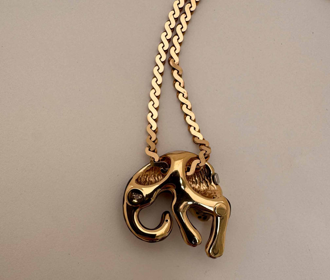 Enamel Leopard Necklace with Diamond Collar