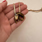 Enamel Leopard Necklace with Diamond Collar