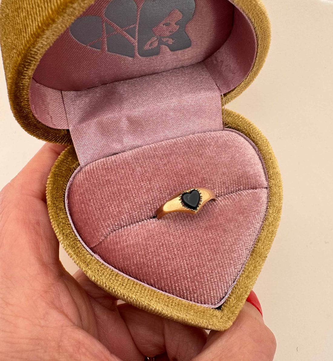 Onyx Heart Ring