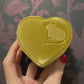 velvet jewelry box heart shaped