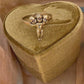 3 headed baby ring in 14K Gold sapphire eyes