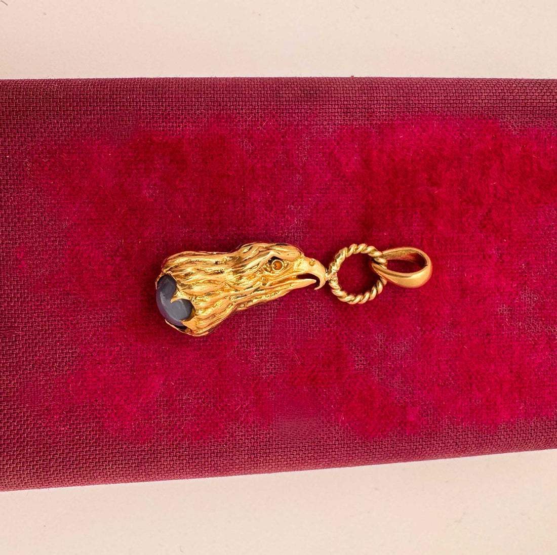 18K Gold Eagle with Star Sapphire